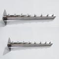 Nasima Premium Stainless Steel Wall Mounted Clothes Display Hanger Bar – Heavy Duty Multi-Hook Organizer for Retail Shops, Showrooms, and Wardrobes.