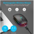 Rechargeable Wireless Rgb Waterproof Optical Mouse For Pc And Laptop Gamer Dual Model 2.4Ghz Mouse - Versatile And Waterproof Wireless Gaming Mouse.