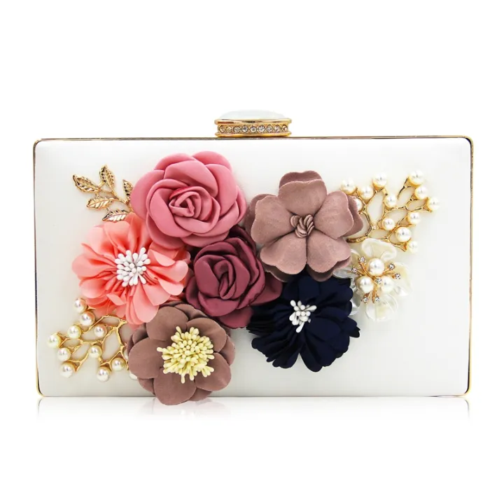 Women%20Clutch%20Bag%20Floral%20Party%20Purse%20Wedding%20Evening%20Handbags,%20White%20-%20Image%204