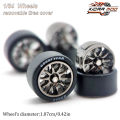 1/64 Wheels with Rubber Tires CE28 Refitting Parts for Diecast Model Car Hot Wheels Matchbox Tomica D:11mm 1 Set. 