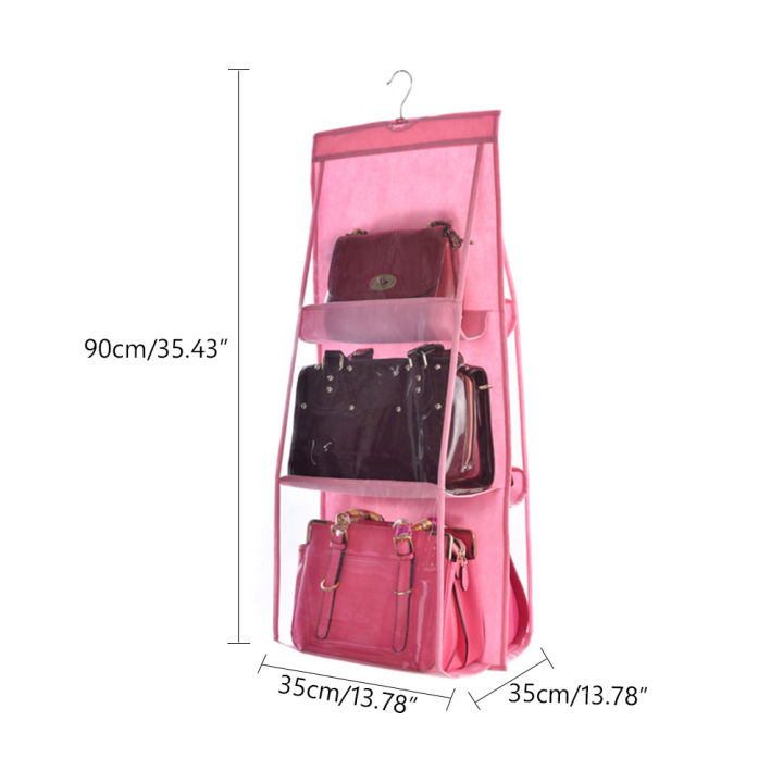 Pocket Foldable Hanging Bag Layers Folding Shelf Bag Purse Handbag  Organizer Door Sundry Pocket Hanger Storage Closet Hanger