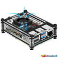 ACRYLIC CASE FOR RASPBERRY PI 4 MODEL B, RASPBERRY PI CASE WITH COOLING FAN (BLACK AND CLEAR). 