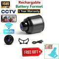 Super Premium Rechargeable Battery X5 Mini Camera Full HD 1080P 4K WiFi Wholesale Wireless CCTV Night Vision 140 Wide Angle Lens Video Recorder Sound Detector for Safety Security IP Controlled Professional Cam Black Color Free Gift Mobile Stand Included!. 