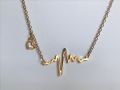 Heart Beat Pendant Necklaces for Women  Korean Women's Heart Beat Pendant Chain. 