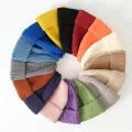 Men Boys Girls Crochet Skullies Hat Solid Color Unisex Autumn Knitted Beanies Caps Wild Accessories Beanie Winter for Women. 