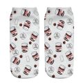 Women Funny Cute 3D Print Foods White Nutella Character Socks Unisex Happy Cartoon Donuts Biscuit Dessert Gift Sokken Dropship. 