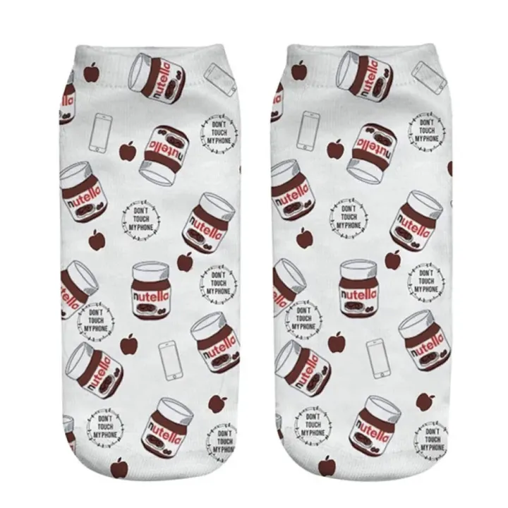 Women%20Funny%20Cute%203D%20Print%20Foods%20White%20Nutella%20Character%20Socks%20Unisex%20Happy%20Cartoon%20Donuts%20Biscuit%20Dessert%20Gift%20Sokken%20Dropship%20-%20Image%205