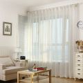 Pure White Shiny Silver Wire Stripe Tulle Curtains for Living Room Modern Simple Window Screen Bedroom Voile Blinds for windows.
