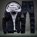Men's Tracksuit Fashion Winter Mens Warm Fleece Track Suits 2 Pieces Hoodie+Pants Set Brand Thicken Clothing Plus Size 6XL.