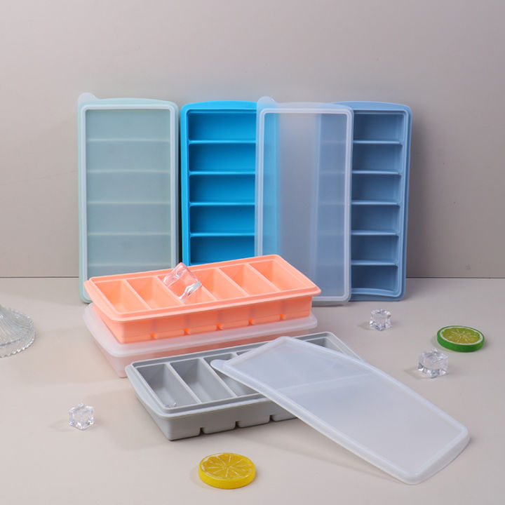 6 Grids Long Ice Cube Tray Mold Kitchen Reusable Silicone Ice Cube Mold BPA Free Ice Maker Food Grade Silicone Ice Cubes Mould Luolong