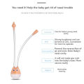 Newborn Baby Nasal Aspirator Owl Shape Comfortable Oral Suction Baby Safety Nose Cleaner Anti-reflux Silicone Snot Suction Pipe.