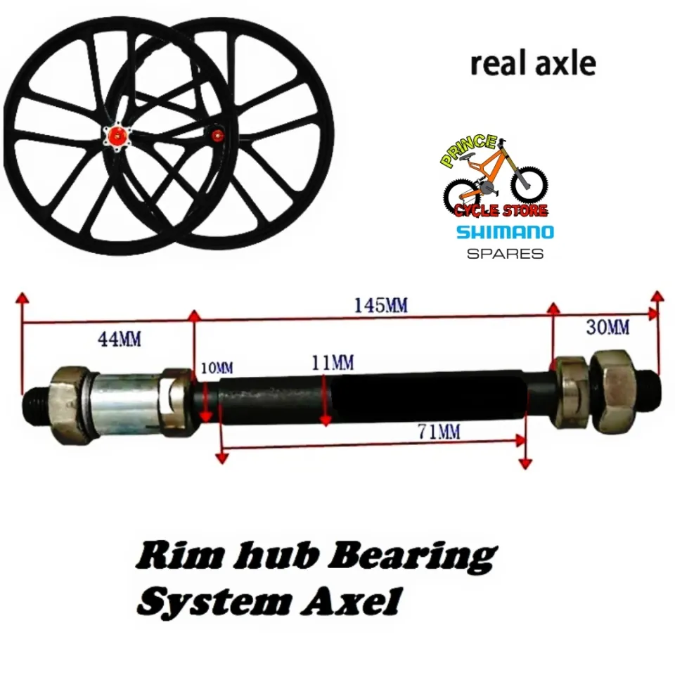 Quick Release Bike Axle M10 Track Wheel Nuts Bicycle Fixie Axle