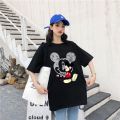 【Plus Size/M-5XL/5Colors Oversized Korean Style Women T-shirt Half Short Sleeves BIg Loose Cute Disney Mickey Printed Tee Summer Maternity T-shirt Round Neck Casual Top 100% Fashion Fat Size Medium-Long Length T-shirt. 