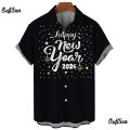 2024 Men's Shirt New Party Clothes Short Sleeved Tee Casual Lapel Collar Shirt for Men Fashion Festival Pattern T-Shirt Blouse.