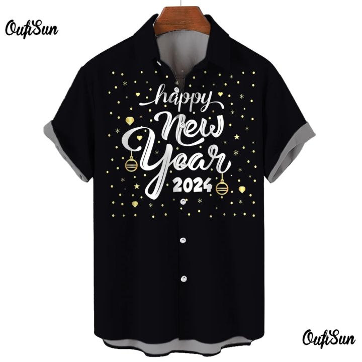 2024%20Men's%20Shirt%20New%20Party%20Clothes%20Short%20Sleeved%20Tee%20Casual%20Lapel%20Collar%20Shirt%20for%20Men%20Fashion%20Festival%20Pattern%20T-Shirt%20Blouse%20-%20Image%204