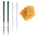 Art Ruling Pen Set Masking Fluid Pen with Glue Residue Eraser,Ruling Ink Pens Fluid Line Drawing Tool for Mounting Art.