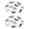 TWEXQNY 10Pairs Db9 Male and Female Rs232 9 Pin Wire Solder Serial Port Plug Connectors. 