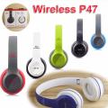 P47 Wireless Headphone Bluetooth 5.0 Earphone Foldable Bass Helmet Support Tf-Card For Ps4, Phone - Bluetooth Headphone. 