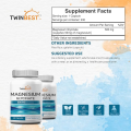 TwinBest Magnesium Glycinate 500mg – 240 Capsules. 