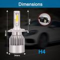 বাইকের জন্য c6 led হেডলাইট h4-1 পিস - bike accessories. 