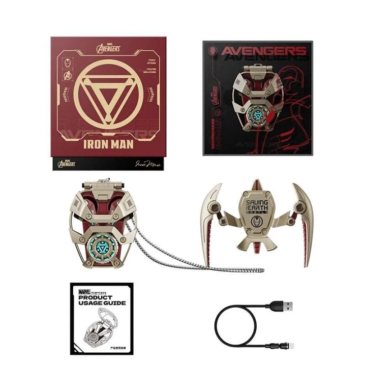 Marvel%20Genuine%20Wireless%20Bluetooth%20Earbuds%20Cool%20Iron%20Man%20RGB%20Ambience%20Light%20Mecha-shaped%20Headset%20High%20Quality%20Zinc%20Alloy%20MR28%20-%20Image%207