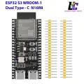 ESP32 S3 Development Board ESP32-S3-DevKitC-1-N16R8 WiFi + Bluetooth MCU Module, Dual Type-C ESP32-S3-WROOM-1 Cores Microcontroller Processor Integrates Complete Wi-Fi and BLE Functions. 