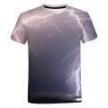 Summer 3D Digital Printed Lightning Cool T-Shirt New Men's Oversized Casual T Shirts for Men Short Sleeve Tee.