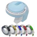 Embossed Label Printer Writer 3D Embosser Handheld Label Machine Pre-Cut Partitions Embosser Label Makers For Easy Use Ideal For MuXiaRe. 