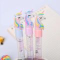 Unicorn & Others Cartoon Design Black Color Ink Glitter Pen. 
