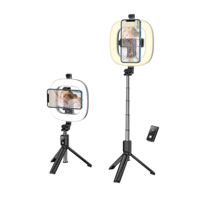 Hoco LV03 Plus Showfull Fill Light Live Broadcast TikTok Stand Holder Selfie Mobile Tripod