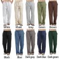 Summer Men Solid Color Linen Multi-Pocket Straight Casual Pants Plus Large Size Breathable Comfortable Drawstring Loose Trousers. 