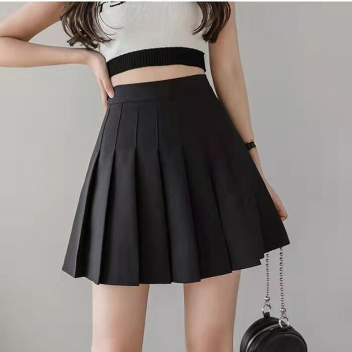 Korean%20Fashion%20Pleated%20Skirt%20Mini%20Skirts%20Womens%202021%20Summer%20High%20Waist%20Kawaii%20Pink%20Black%20Plaid%20Skirt%20Harajuku%20Skirt%20Mujer%20Faldas%20-%20Image%205