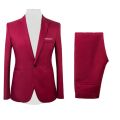 Men Business Casual Suits 2 Pieces Set Jacket Pants Men's Wedding Suit Slim Business Office Suit Formal Business Blazer Suit. 