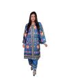 Floral Fusion Stitched Lawn 2-Piece Suit Set for Women.