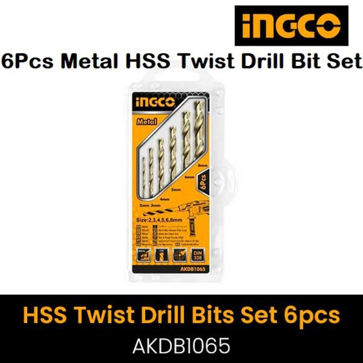 6Pcs Set METAL HSS Twist Drills Bit Set 2mm 3mm 4mm 5mm 6mm 8mm Twist Drill Bits 2-8mm Hex Shank Drive Quick Change High Speed For Drill Machine Chuck