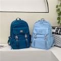 2024 New Oxford Cloth Backpack Korean Version Solid Color Middle School and High School Student Bag Large Capacity Simple Style Backpack Trend.
