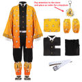 Anime Demon Slayer Kimetsu no Yaiba Agatsuma Zenitsu Cosplay Costume Women Kimono Uniform Halloween Christmas Party Clothes.