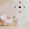 DIY Wall Clock Modern Creative 3D Mirror Wall Clock Large Mute Wall Stickers for Living Room Bedroom Home Decorations. 