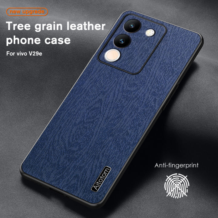 Vivov29e Back Shell Tree Leather Pattern Phone Case For vivo V2relax9e V29 E V 29E 5G Y200 6.67 inch Soft Frame Protect Cover Fundas