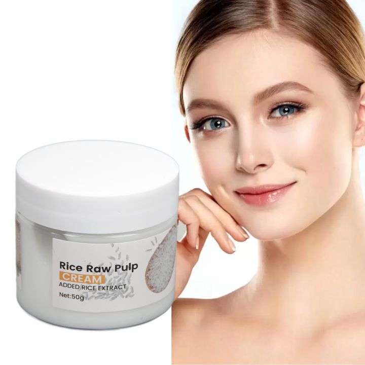 1.8oz Rice Repair Face Cream Moisturizing Fade Fine Lines Repair Skin Barrier Face Cream Rice Face Cream Rice Moisturizing Cream