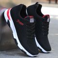 One piece of dropshipping 2023 new men's shoes breathable casual black men's shoes running shoes soft-soled shoes mesh sneakers. 
