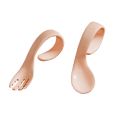 [Mangmang Shop] Safety Learning Spoon Fork Heat-Resistant Bendable Soft Self-Feeding Easy To Clean Children. 