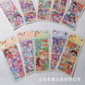 Yeda 4-in Flash Laser Transparent Handbook Cute Cartoon Girl Pattern DIY Memo Decoration Sticker.