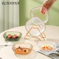 Multi-functional Plate for Serving Display Purposes Stylish Translucent Storage Plate Multi-function Spit Bone Dish for Home Supplies Light Luxury Style Perfect for Southeast Asian Buyers Plate.