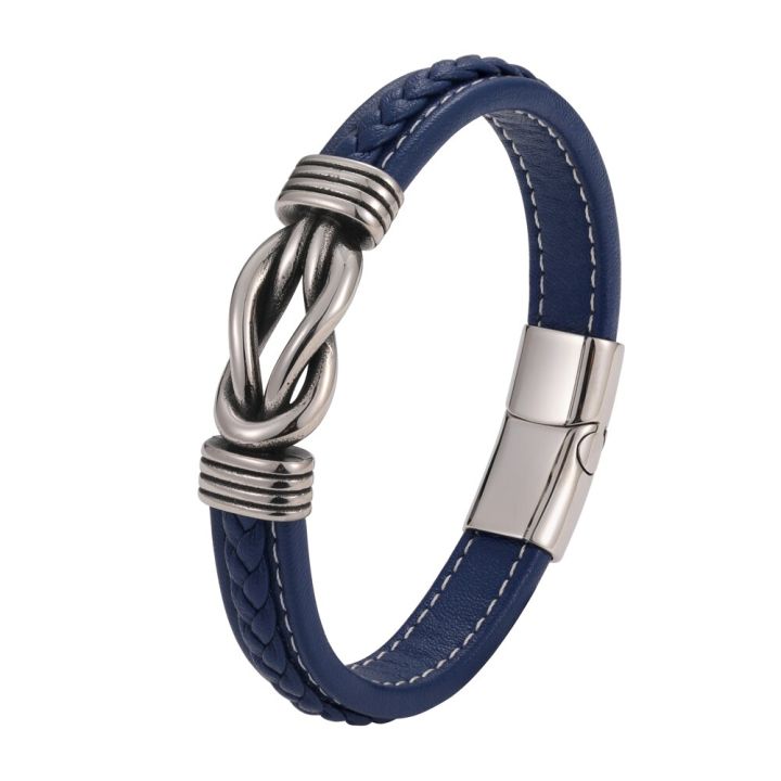 Classic%20Style%20New%20Year%20Gift%207%20Options%20Stainless%20Steel%20Leather%20Men's%20Bracelet%20Multi-color%20Magnet%20Buckle%20DIY%20Size%20Custom%20LOGO%20-%20Image%207