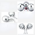 Body Massager 3D Manual Roller Massager 360 Rotate Roller Face Body Massager Skin Lifting Wrinkle Remover and Facial Massage Relaxation and Skin Tightening Tool UniSex (Silver). 