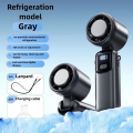 Popular Mini High-Speed Handheld Turbo Fan Smart Digital Display Wearable Personal Desk Neck Fan with Five Wind Speeds.