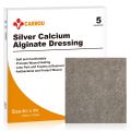 5pcs 4x4 Silver Calcium Ag Alginate Wound Dressing Soft and Absorbent Dressing Gauze for Wound Care. 