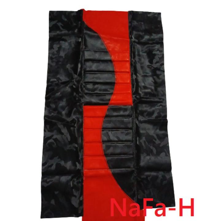 Universal Bamboo design seat cover for motorcycle . Red and Black C1