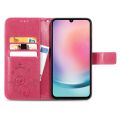 （COD)Four-leaf Clasp Embossed Buckle Leather Phone Case For Samsung Galaxy A25 5G/Samsung Galaxy S23 FE 5G/Samsung Galaxy A15. 